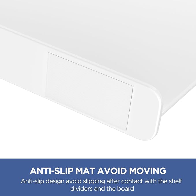 HBlife 6 Pcs White Acrylic Shelf Dividers, Vertical Purse Organizer for Closet Perfect for Sweater, Shirts, Handbags in Bedroom and Kitchen, Closet Separators for Organization Cabinet - Image 5