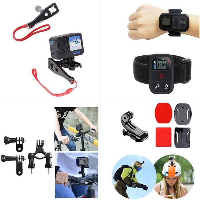 Accessories Kit for GoPro Hero 13 12 11 10 9 8 Max 7 6 5 4 Black GoPro 2018 Session Fusion Silver White Insta360 DJI SJCAM APEMAN AKASO and Others Action Cameras (28in1) - Image 6