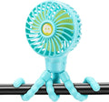 Portable Stroller Fan USB Clip on Fan Rechargeable Small Personal Mini with Removable Flexible Tripod 3 Speed 360° Rotate Can Handheld and Desk for Stroller Car Seat Crib Travel Outdoor (Blue-1) by welodorir