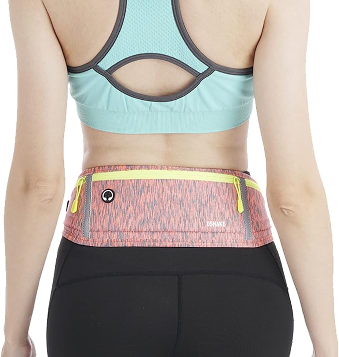 USHAKE Slim Running Belt, Workout Fanny Pack for Men Women,Exercise Waist Pack for Apple iPhone Holder, Runner Belt for Running Walking Cycling Camping Gym - Image 7