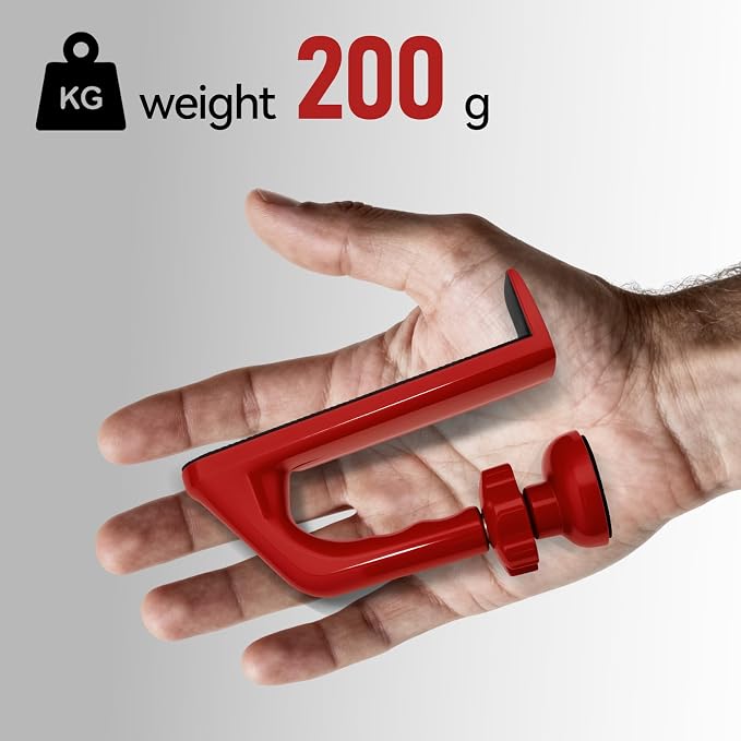 Portable Door Stopper, Aluminum Alloy Anti-Slip Safety Device, Suitable for Personal Protection During Travel or Apartment Living.(red) - Image 3