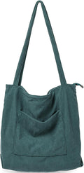 WantGor Women Corduroy Tote Bag, Large Shoulder Hobo Bags Casual Handbags | Big Capacity Shopping Work Bag by WantGor