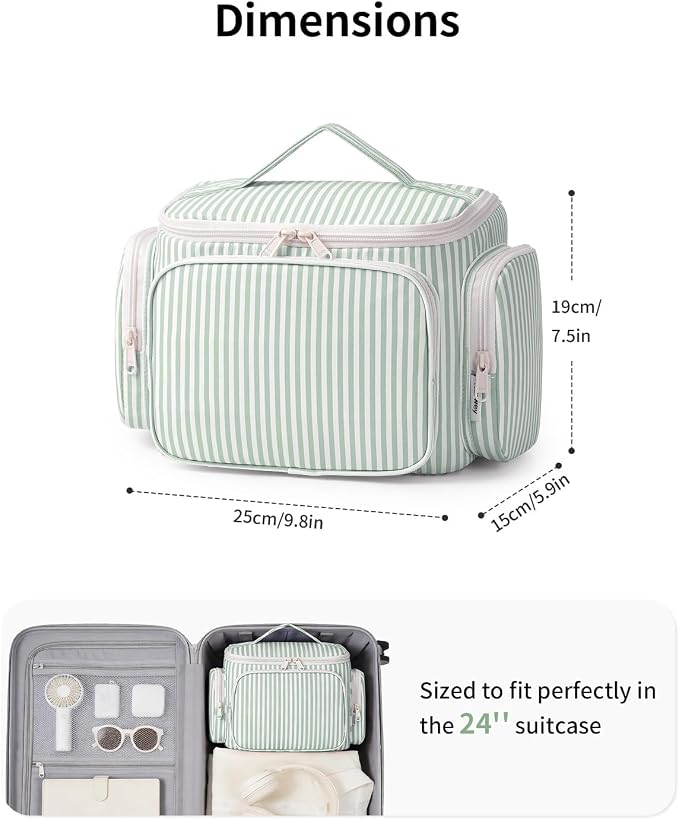 Narwey Hanging Travel Toiletry Bag for Women, Large Makeup Cosmetic Bag | Wide Open, Organized Pocket, Dry Wet Separation, Portable Bathroom Travel Bag for Full Size Toiletries, Vivid Pattern, Gifts - Image 6