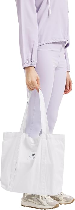 TeeYee Women Tote Bag Foldable Shoulder Bag for Travel Work | Solid Color Shopper,Lightweight & Portable,Wide & Reinforced Handles,Multi-Purpose Use,Soft & Sturdy,Machine Washable - Image 6