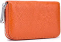 RFID Credit Card Holder Genuine Leather Credit Card Wallet with Zipper | RFID by EASTNIGHTS
