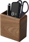 Remote Control Holder Wall Mount – Self-Adhesive No-Drill Walnut Wood Organizer – Wall Mounted Storage Box for Remotes, Phone & Keys – Home/Office Floating Shelf (1 Pack, Walnut) by Unknown
