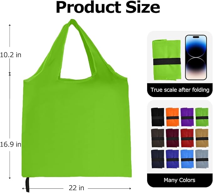 Foldable Shopping Bag, Reusable Grocery Bag Holder, Tote Bags - Image 3