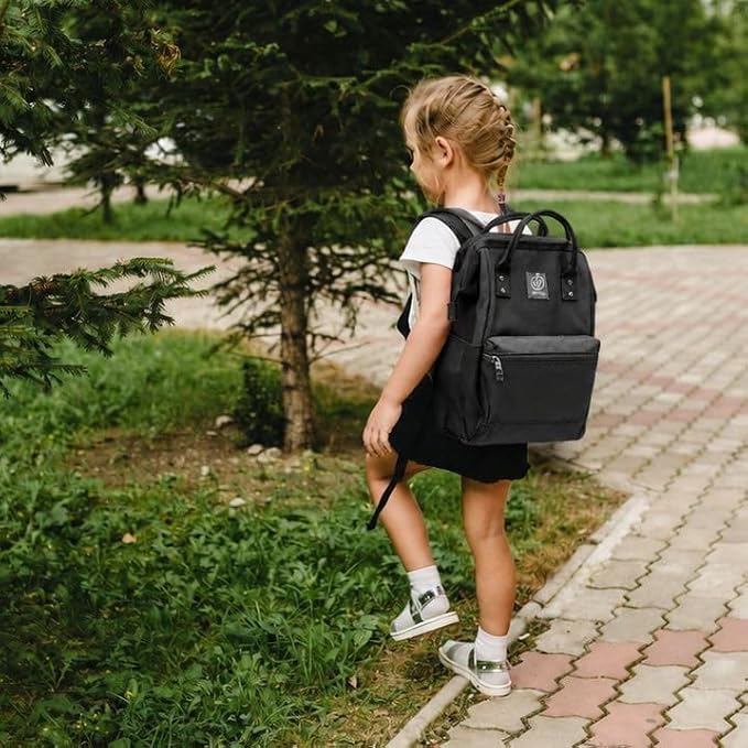 Kah&Kee Polyester Travel Backpack Functional Anti-theft School Laptop for Women Men (Black, Small) - Image 7