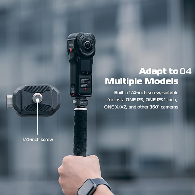 ULANZI Falcam F22 Quick Release Kit for Insta360, Panoramic Camera Mounting | Adapter Convert 1/4" Thread to F22 QR System, Camera Accessory for Photographer, Fits Insta ONE RS, RS 1-Inch, X/X2 - Image 5