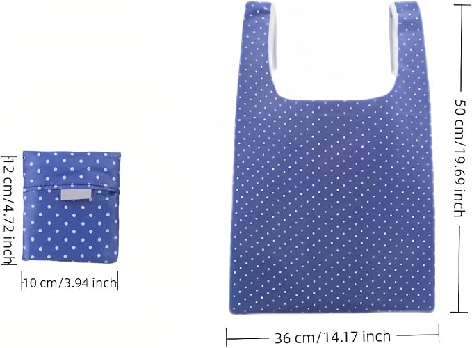 2 Pack Reusable Foldable Grocery Bags - Waterproof 20x14 Inch Tote with Pockets - Image 4
