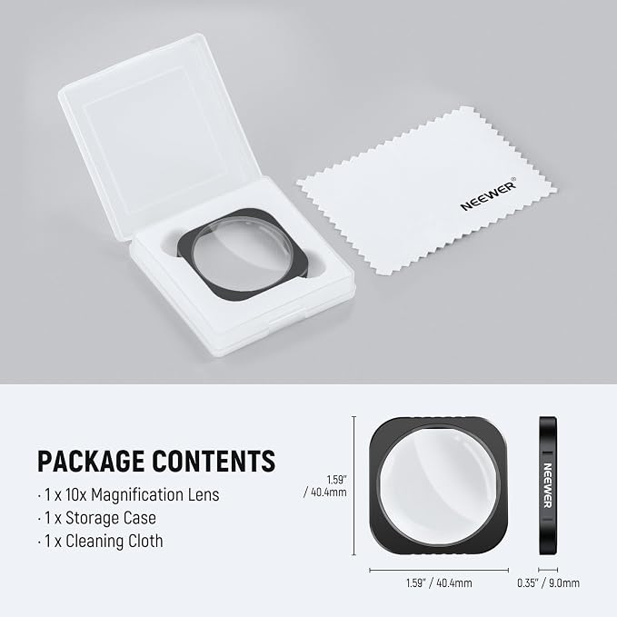 NEEWER 10X Macro Lens Compatible with Insta360 Ace Pro/Ace Pro 2, Action Camera Magnification Lens, Not Waterproof, NOT Compatible with Updated Version Redesigned Round Octagonal Lens Guard, LS-C40 - Image 8