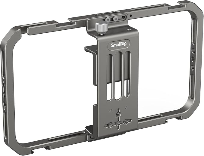 SmallRig Universal Smartphone Video Rig for iPhone 17 16 15 14 for Samsung, Filmmaking Vlogging Rig Aluminium Alloy Phone Video Cage Grip with Cold Shoe Mount for Videomaker Videographer - Image 7