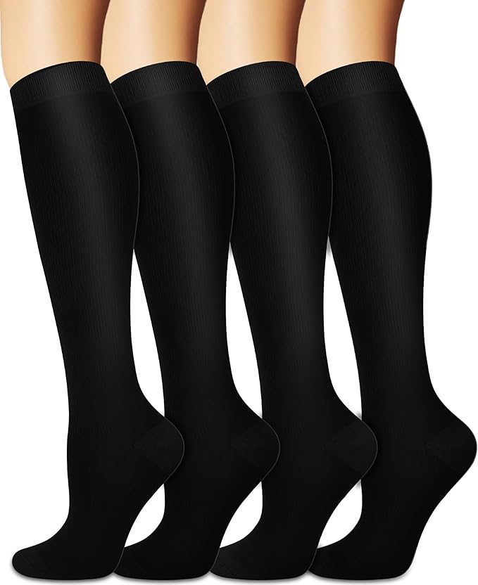 Sooverki Compression Socks for Women and Men Circulation (3/4 Pairs) is Best Support for Running Athletic Cycling Hiking by Sooverki