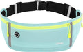 USHAKE Slim Running Belt, Workout Fanny Pack for Men Women,Exercise Waist Pack for Apple iPhone Holder, Runner Belt for Running Walking Cycling Camping Gym Mint blue by USHAKE