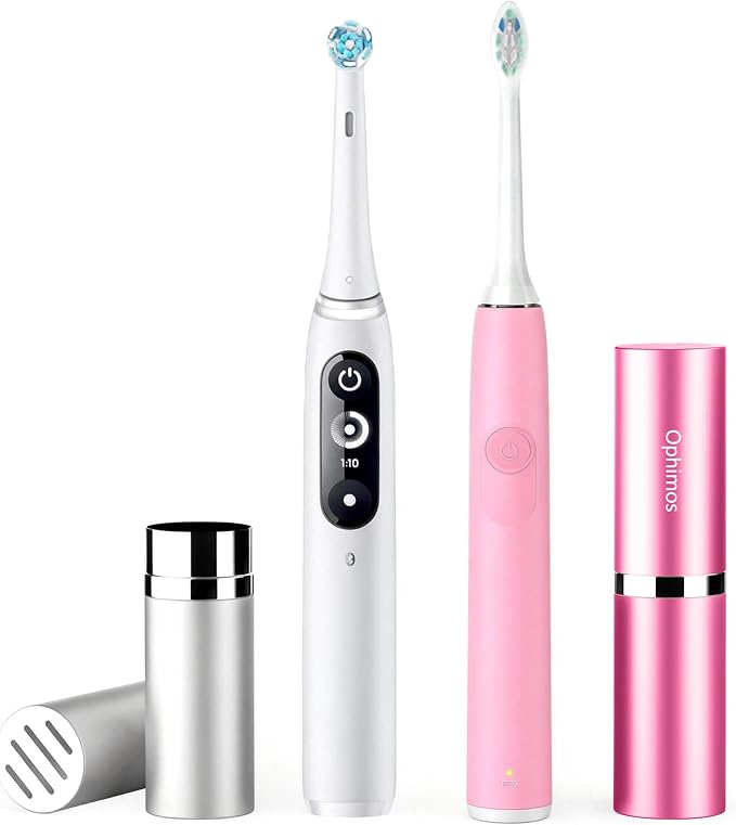 Aluminum Toothbrush Head Case,Metal Toothbrush Protector Cover with Ventilation Holes,Portable Travel Holder for Oral-B Philips Power Toothbrush & More (Silver+Pink, 2 Count) - Image 3