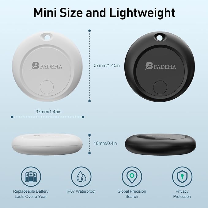 2026 [Apple MFi Certified] (iOS Only) Bluetooth Tracker Smart Finder for Apple Find My iPhone Keys Finder GPS Tracker, 5-10 Years Staying Power, Keys Finder and Item Locator for Wallet, Bags, Passport - Image 5