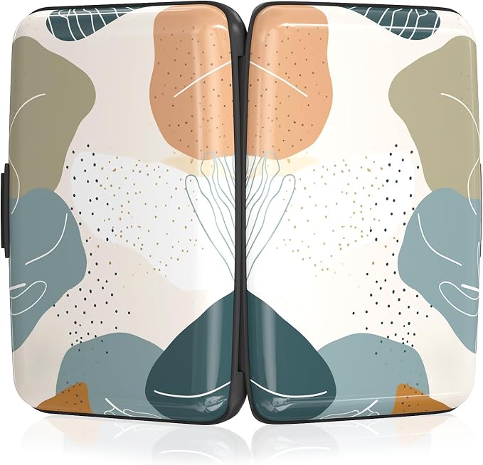 Rimilak Aluminuml Credit Card Holder,Modern Abstract Art | Mini Credit Card Wallet RFID Blocking Slim Metal Hard Case for Women Men - Image 5