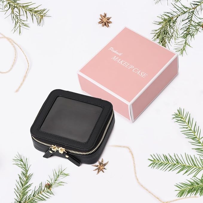 Pinkmik Small Makeup Bag Mini Clear Cosmetic Case, Black, MINI | Zipper Closure, Toiletry Bag, Purse Organizer, Car Essentials - Image 7
