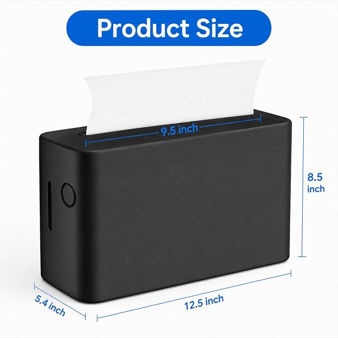 Paper Towel Dispenser Countertop, Commercial Multifold/Trifold/C Fold/Z Fold Paper Towel Dispenser, Hand Towel Dispenser for Bathroom, Bedroom, Kitchen, Toilet Black - Image 6