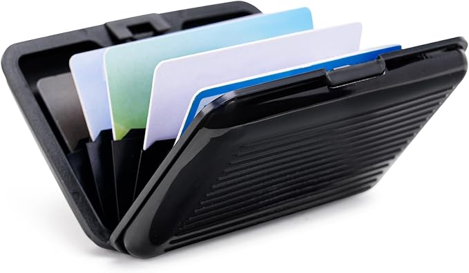 Women Credit Cards Holder,RFID Blocking Protection Aluminum Metal Wallet for Men Women Business Card Holder by LOUEBICA