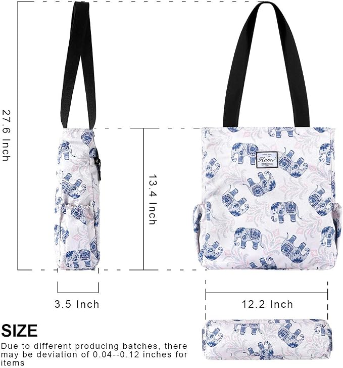 KAMO Floral Tote Bag - Waterproof Lightweight Handbags Travel Shoulder Bag for Hiking Yoga Gym Swimming Travel Beach - Image 3