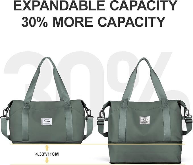 Travel Duffel Bag, Sports Tote Gym Bag, Shoulder Weekender Overnight Bag for Women - Image 5
