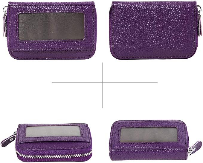 Women's RFID Blocking 12 Slots Credit Card Holder Leather Accordion Wallet - Image 3