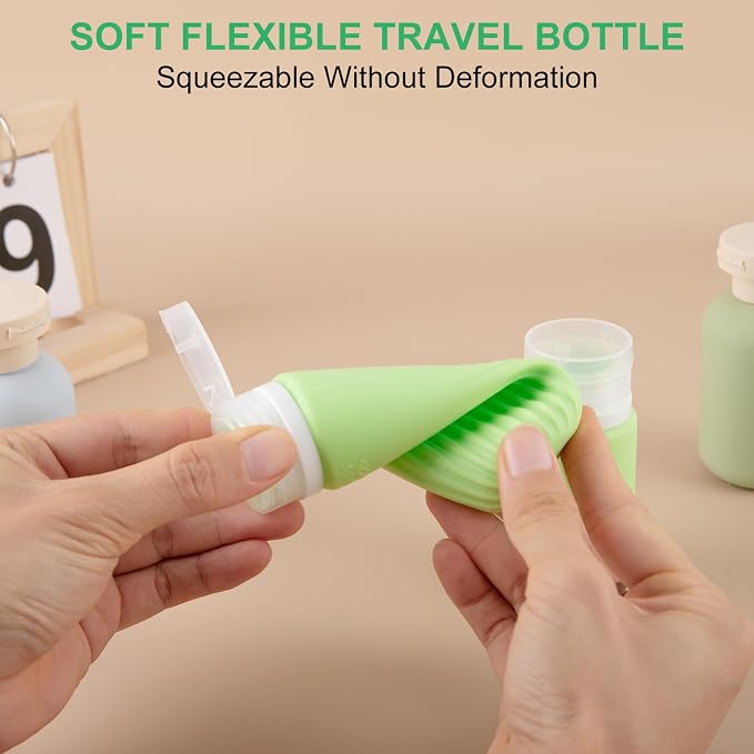 Travel Bottles for Toiletries, 25 Pack TSA Approved Travel Size Containers for Toiletries, Leak Proof Refillable & Squeezable Toiletry Bottles Kit with Clear Bag for Shampoo Lotion Cream Conditioner - Image 3