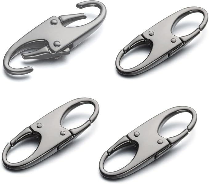 Zpsolution Double Small Carabiner Clips - Zipper Clip Theft Deterrent - Securing Pulls Closed - Zipper Pull Replacement by Zpsolution