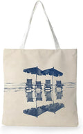 Summer Coastal Beach Canvas Tote Bag by Welcometowoodforest