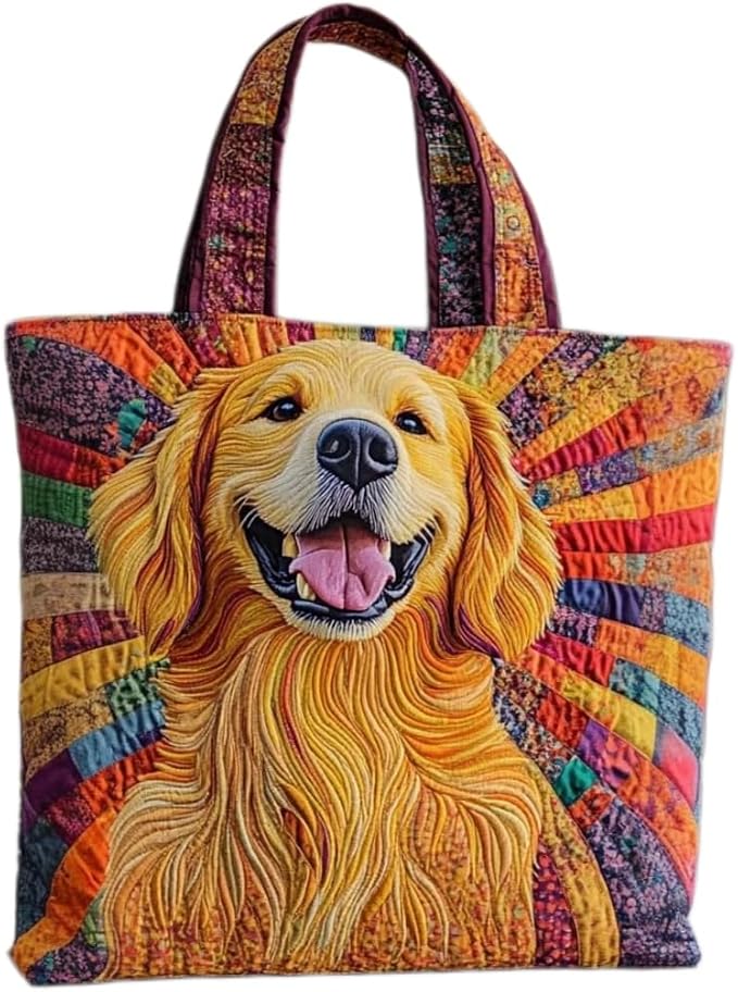 Women's Quilted Tote Bag – Lightweight Large Capacity Foldable for Travel | 20.87" L x 15.75" H - Image 6