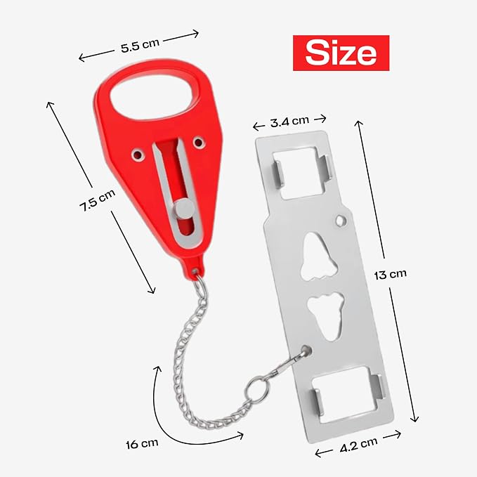 Portable Door Lock for Enhanced Security – Easy-to-Use, Travel-Friendly Device to Secure Doors Anywhere. Ideal for Hotels, Apartments, and Rentals for Added Peace of Mind - Image 3