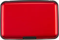 Credit Card Holder, RFID Blocking Metal Card Wallet for Women Men Slim ID Card Holders Protector Aluminum Business Hard Case (Red) by Kaabao