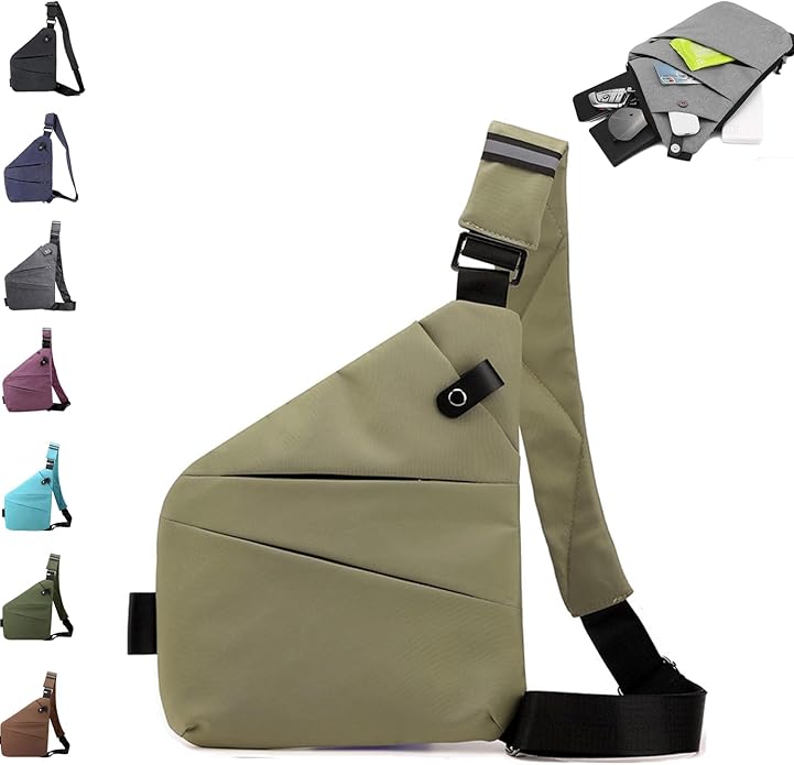 Anti Theft Travel Bag,Anti Theft Crossbody Bag, Sling Bag Travel Crossbody Bag for Women Men by ocalil