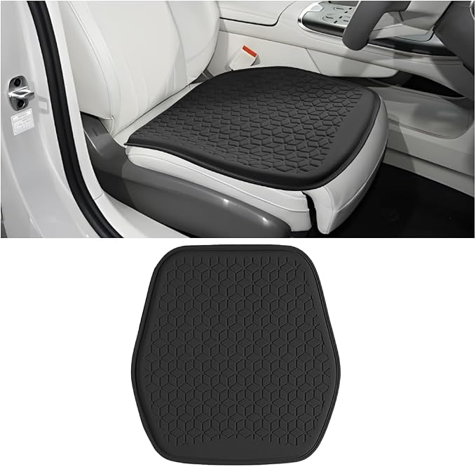 Zpana Gel Car Seat Cushion, Non-Slip Breathable Pad for Driving, Black | Comfortable Automotive Chair Protector Pad, Vehicle Interior Mat Cover Accessories, Universal for SUV Sedan Truck by Unknown