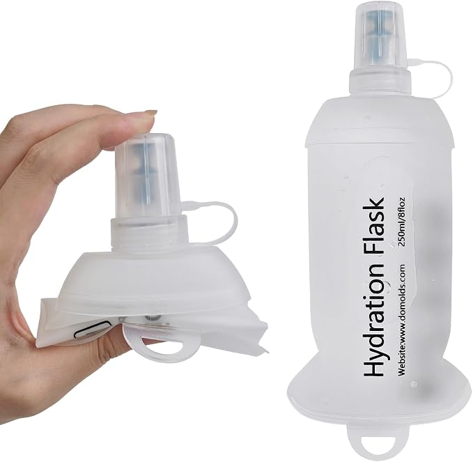 250ml Soft Flask, TPU Collapsible Soft Water Bottle for Hydration Pack, Running Vest, Leak-Proof Folding Water Bottle for Hiking Cycling Climbing Jogging- 1Pcs, Wihte by Unknown