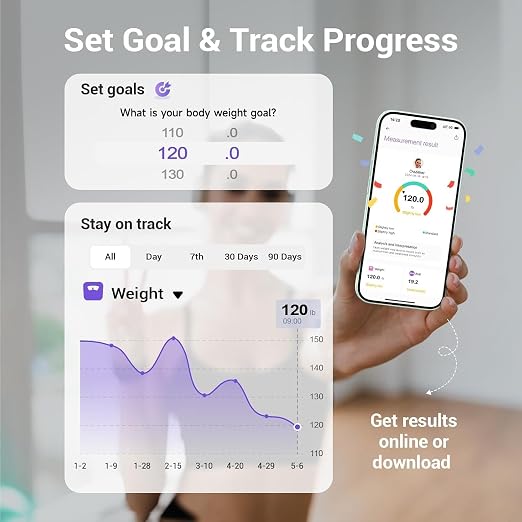 Smart Scale for Body Weight Digital Bathroom Scale with BMI Body Fat | Accurate Body Composition Scale for Home Families, Men, Women, the Elderly Use Weight Loss Tracking Compact Size 400lb - Image 5