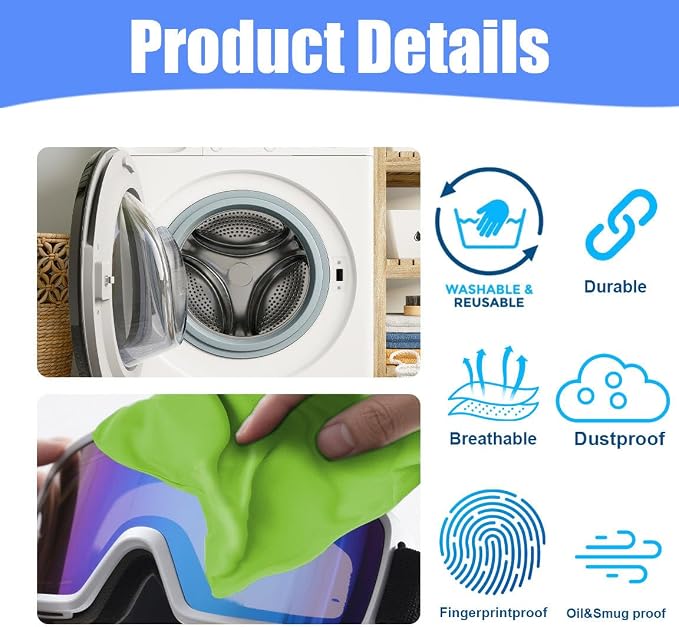 Microfiber Drawstring Bags, Multi-Size Soft Protective Pouches for Shoes, Ski Goggles, Sunglasses, Handbags & Camera Lenses - Image 5