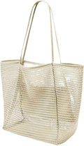 Mesh Beach Tote Bag for Women, Sandproof Quick Dry Foldable Travel Bag by Unknown
