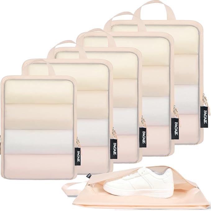 BAGAIL 6 Set Ultralight Compression Packing Cubes Packing Organizer for Travel Accessories Luggage Suitcase Backpack by BAGAIL