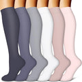 Copper Compression Socks for Women & Men (6 pairs) - Best Support for Nurses, Running, Hiking, Recovery by BLUEENJOY