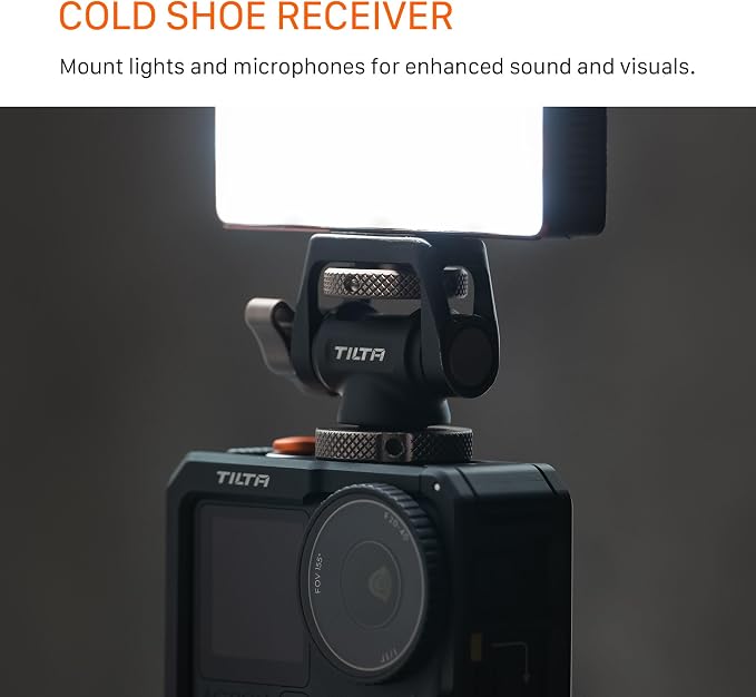 Tilta Full Camera Cage Compatible with DJI Osmo Action 6 | 1/4"-20 Thread with Locating Points | Cold Shoe Receiver | Button Extension | Battery Door & Card Slot Open Access | Titanium Gray | Full Camera Cage with cold shoe and magnetic mount for DJI O... - Image 5