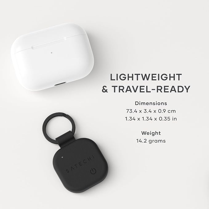 Satechi FindAll Keychain, Find My Compatible, for iPhone, iPad, Mac, Black | Bluetooth Tracker, Wireless rechargeable, location tracking, left-behind alerts, loud audible chime, for iPhone, iPad, Mac - Image 7