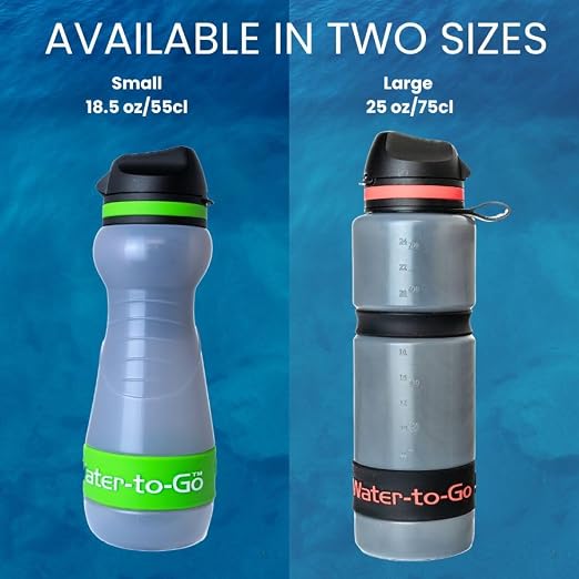 Water-to-Go Travel Water Filter Bottle, 18.5oz/55cl | Compact Filtered Water Bottle for International Travel, Removes Viruses, Eco-Friendly Bioplastic, New Leakproof Lid - Image 7