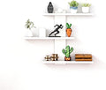 No Drilling 3 Tier Wall Shelf Unit, Versatile Lack Wall Shelf, Wall Hanging Storage Shelves for Kitchen Living Room Bedroom Dorm, Decorative Vertical Shelving Unit, White by Frawenleco
