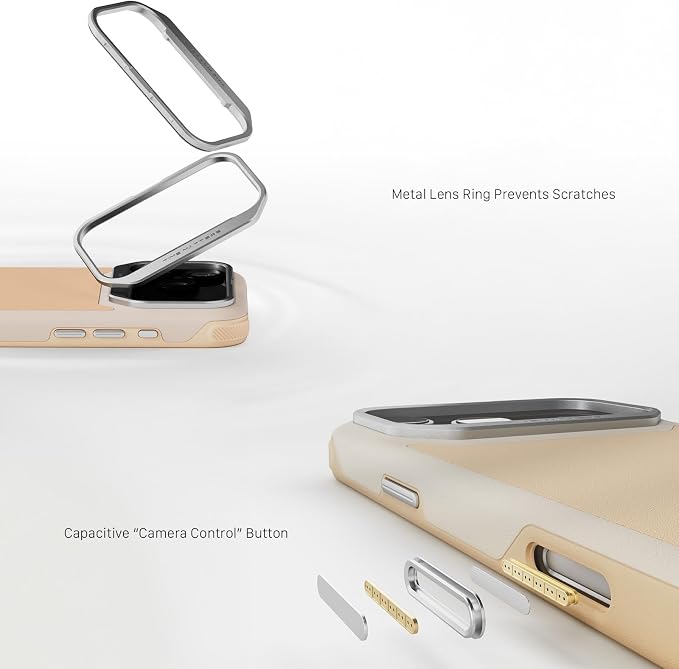 Tilta Khronos Lite Case Compatible with iPhone 17 Pro – Champagne | Lightweight Mobile Cage | Kickstand Support | Magnetic Accessory Mounts | Metal Lens Frame Protection | Professional Smartphone Rig - Image 5