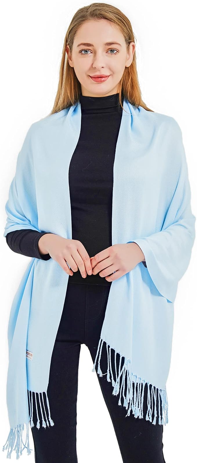 Soft Silky Pashmina Shawl Wraps Solid Colors Scarf for Wedding Evening Dresses - Image 5