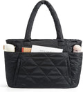 BAGSMART Tote Bag for Women, Puffer Tote Bag with Zipper, Large Quilted Shoulder Bag with Compartments for Travel, Work, Gym by BAGSMART