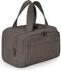 BAGSMART Travel Toiletry Bag, Crush Toiletry Bag for Women, Wide-open Puffy Toiletry Bags for Traveling, Large Travel Cosmetic Makeup Bag Organizer for Accessories,Toiletrie (Charcoal Gray) by BAGSMART