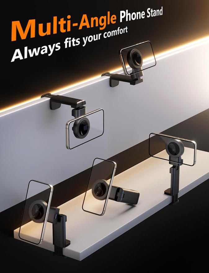 Klearlook for Magsafe Airplane Phone Holder for Flying, Hands-Free 360° Rotation for MagSafe Accessories, Magnetic Holder for iPhone 12-17, for Women - Image 3